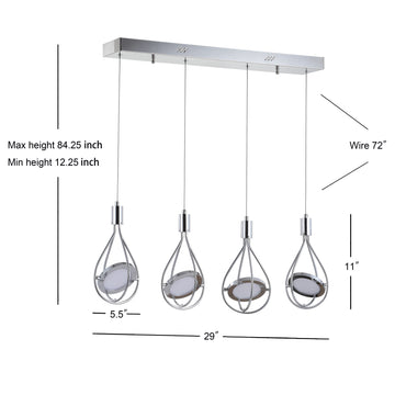 Orion Adjustable Modern Integrated Cluster LED Metal Pendant